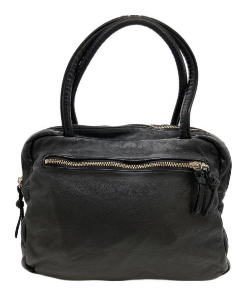 Y's（ワイズ）Y's (ワイズ) レザートートバッグ/ハンドバッグ ブラックの古着・服飾アイテム