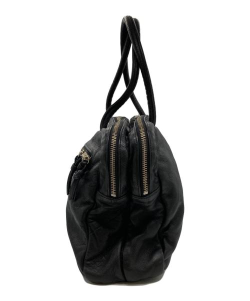 Y's（ワイズ）Y's (ワイズ) レザートートバッグ/ハンドバッグ ブラックの古着・服飾アイテム