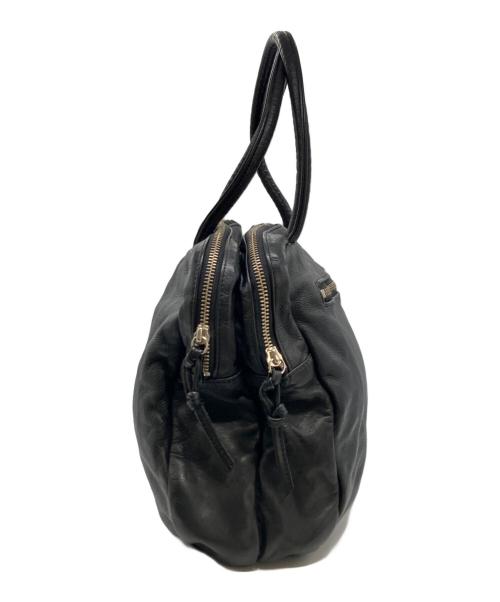 Y's（ワイズ）Y's (ワイズ) レザートートバッグ/ハンドバッグ ブラックの古着・服飾アイテム