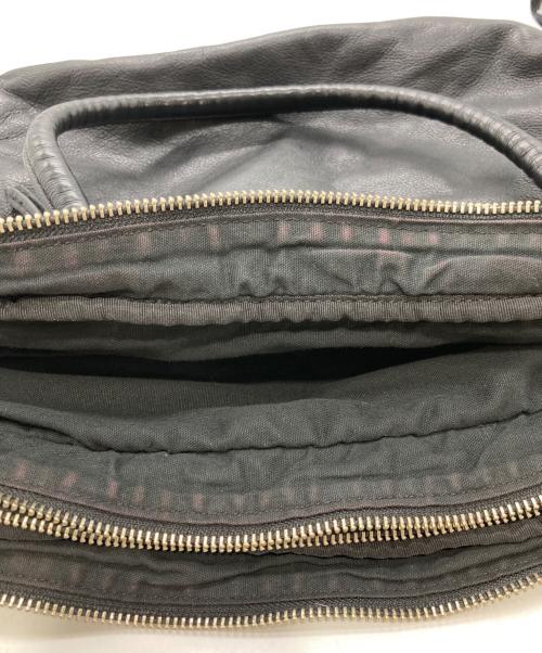 Y's（ワイズ）Y's (ワイズ) レザートートバッグ/ハンドバッグ ブラックの古着・服飾アイテム