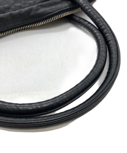 Y's（ワイズ）Y's (ワイズ) レザートートバッグ/ハンドバッグ ブラックの古着・服飾アイテム