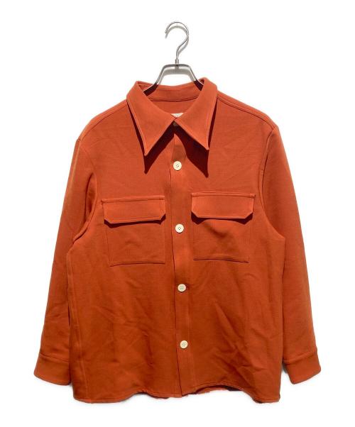 FUJI（フジ）FUJI (フジ) ロングポイントシャツジャケット オレンジ サイズ:Mの古着・服飾アイテム