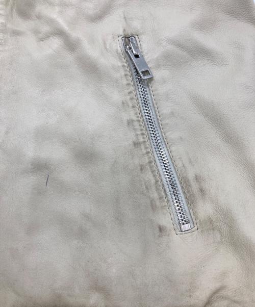 DIESEL（ディーゼル）DIESEL (ディーゼル) フード付きレザージャケット ベージュ サイズ:Ｌの古着・服飾アイテム