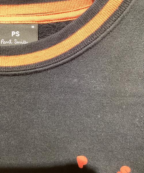 PS Paul Smith（ＰＳポールスミス）PS Paul Smith (ＰＳポールスミス) Smith Happy スウェット ブラック サイズ:Mの古着・服飾アイテム