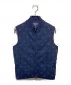 MONTEDOROモンテドーロ）の古着「ドット柄ウールダウンベスト」｜ネイビー