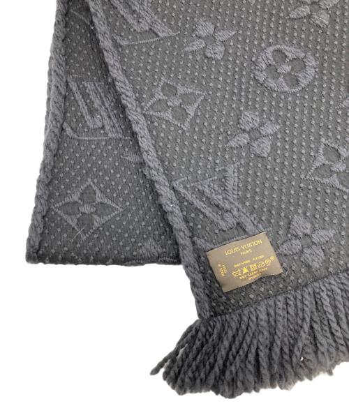 LOUIS VUITTON（ルイ ヴィトン）LOUIS VUITTON (ルイ ヴィトン) エシャルプ ロゴマニア モノグラム マフラー ネイビーの古着・服飾アイテム