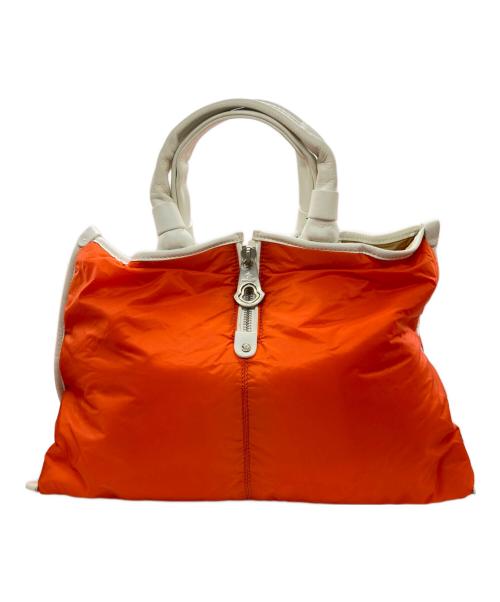 MONCLER（モンクレール）MONCLER (モンクレール) ナイロンハンドバッグ オレンジの古着・服飾アイテム