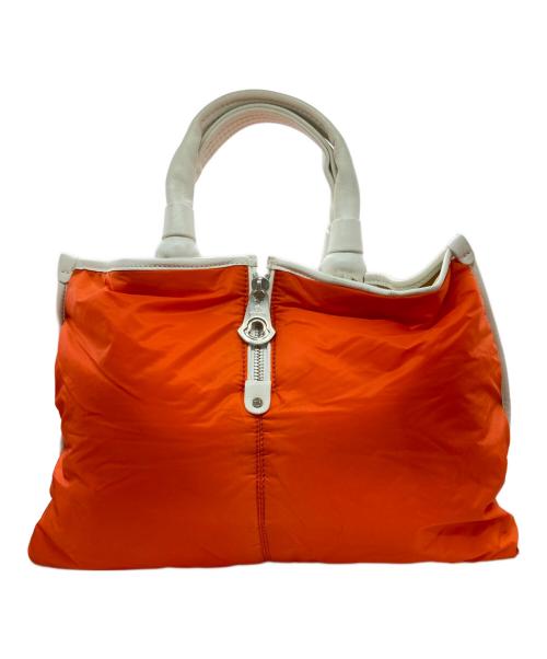 MONCLER（モンクレール）MONCLER (モンクレール) ナイロンハンドバッグ オレンジの古着・服飾アイテム