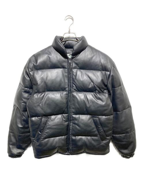 Schott（ショット）Schott (ショット) 214D レザーダウンジャケット ブラック サイズ:38の古着・服飾アイテム