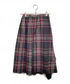 O'NEIL OF DUBLIN×Dessinオニールオブダブリン×デッサン）の古着「チェックラップスカート」｜ブラック×レッド