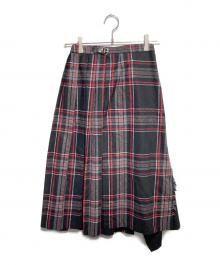 O'NEIL OF DUBLIN×Dessin（オニールオブダブリン×デッサン）の古着「チェックラップスカート」｜ブラック×レッド