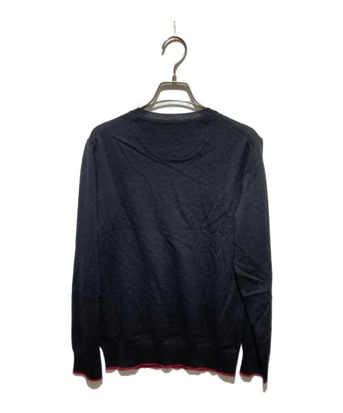 BURBERRY BLACK LABEL（バーバリーブラックレーベル）BURBERRY BLACK LABEL (バーバリーブラックレーベル) Vネックニット ブラック サイズ:2の古着・服飾アイテム