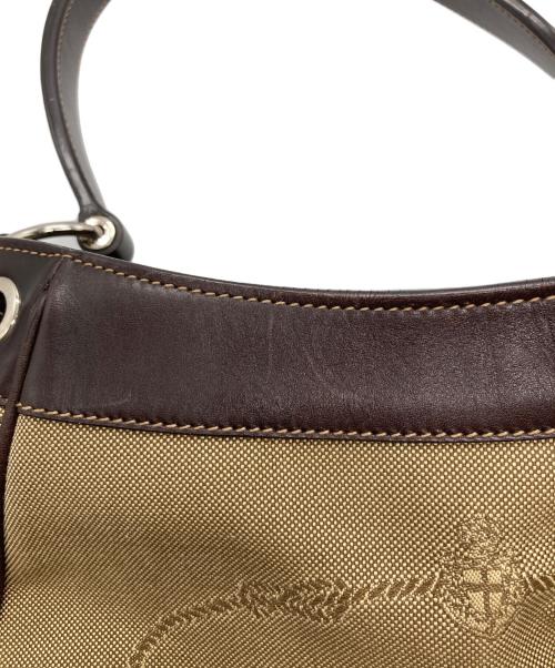 PRADA（プラダ）PRADA (プラダ) ロゴジャガード ワンショルダーバッグ ベージュの古着・服飾アイテム