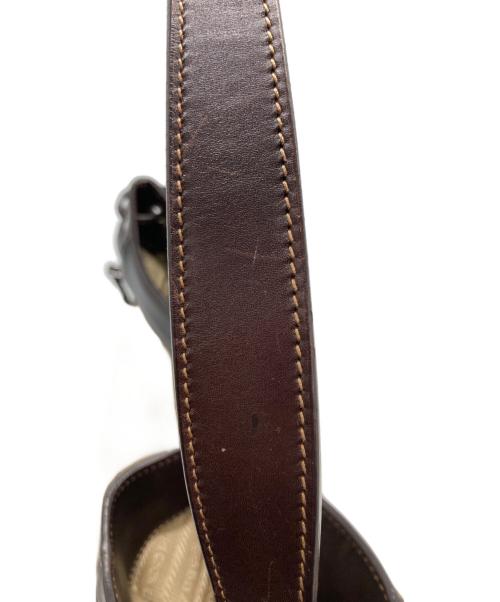 PRADA（プラダ）PRADA (プラダ) ロゴジャガード ワンショルダーバッグ ベージュの古着・服飾アイテム