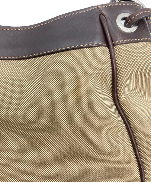 PRADA（プラダ）PRADA (プラダ) ロゴジャガード ワンショルダーバッグ ベージュの古着・服飾アイテム