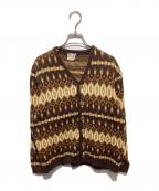 white ramホワイトラム）の古着「60s ニットカーディガン」｜ブラウン
