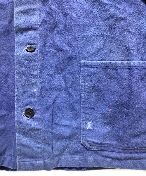 French work jacket（フレンチワークジャケット）French work jacket (フレンチワークジャケット) フレンチワークジャケット ブルー サイズ:不明の古着・服飾アイテム