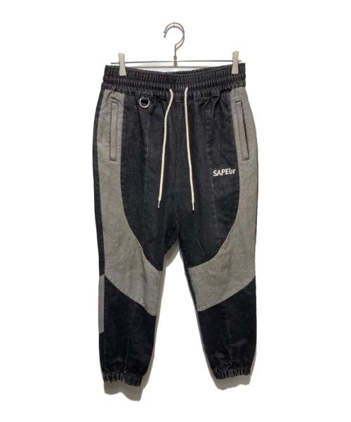 SAPEur（サプール）SAPEur (サプール) Denim Track Pants ブラック サイズ:Ｍの古着・服飾アイテム