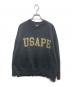 SAPEur（サプール）の古着「USAPEロゴクルーネックスウェット」｜ブラック