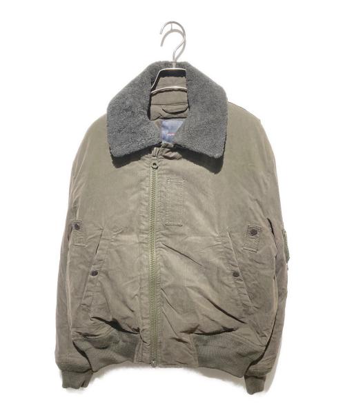 DUVETICA（デュベティカ）DUVETICA (デュベティカ) 襟ボアフライトジャケット カーキ サイズ:50の古着・服飾アイテム