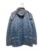 previewプレビュ）の古着「レザー切替中綿コート」｜ネイビー