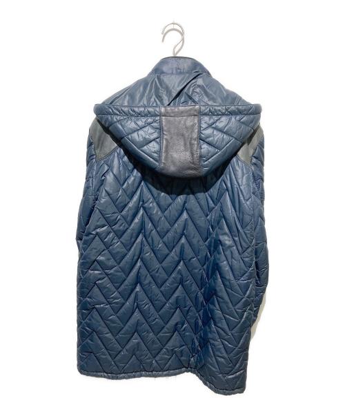 preview（プレビュ）preview (プレビュ) レザー切替中綿コート ネイビー サイズ:52の古着・服飾アイテム