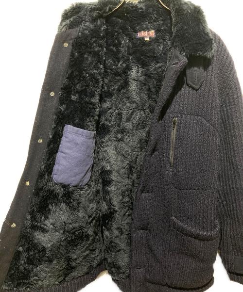 BLUE BLUE（ブルーブルー）BLUE BLUE (ブルーブルー) チンスト圧縮ニットジャケット ネイビー サイズ:3の古着・服飾アイテム