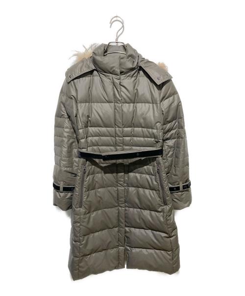 UNTITLED（アンタイトル）UNTITLED (アンタイトル) ベルト付ダウンコート カーキ サイズ:1の古着・服飾アイテム