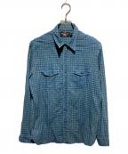 RRLダブルアールエル）の古着「チンスト付チェックシャツ」｜ブルー