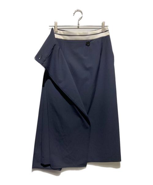 ADORE（アドーア）ADORE (アドーア) アシメレイヤードスカート ネイビー サイズ:38 未使用品の古着・服飾アイテム