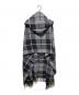 BURBERRY BLUE LABEL (バーバリーロンドンブルーレーベル) ウールチェックポンチョ グレー サイズ:38：15000円