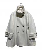 CELFORDセルフォード）の古着「Aラインウールミドルコート CELFORD」｜アイボリー