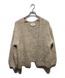 LE GLAZIK（ル グラジック）の古着「ブラッシュド アルパカ ショートカーディガン」｜ベージュ