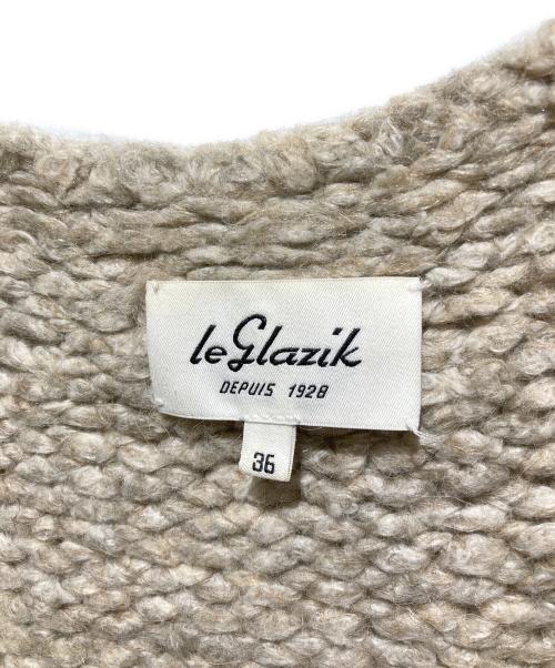 LE GLAZIK（ル グラジック）LE GLAZIK (ル グラジック) ブラッシュド アルパカ ショートカーディガン ベージュ サイズ:-の古着・服飾アイテム