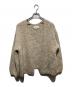 LE GLAZIK（ル グラジック）の古着「ブラッシュド アルパカ ショートカーディガン」｜ベージュ