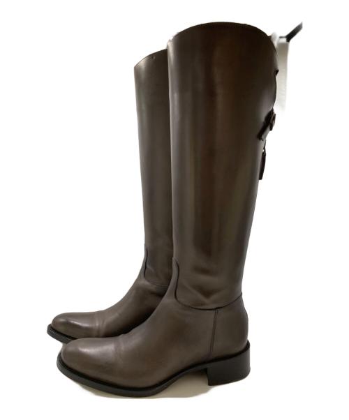 SARTORE（サルトル）SARTORE (サルトル) バックファスナーシングルベルトロングブーツ ブラウン サイズ:36の古着・服飾アイテム