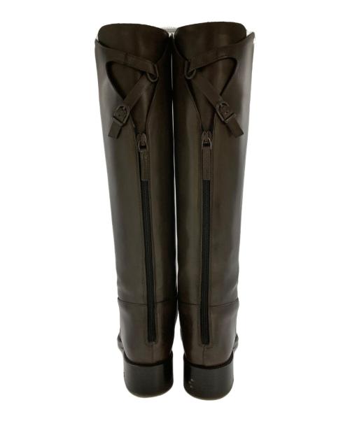 SARTORE（サルトル）SARTORE (サルトル) バックファスナーシングルベルトロングブーツ ブラウン サイズ:36の古着・服飾アイテム