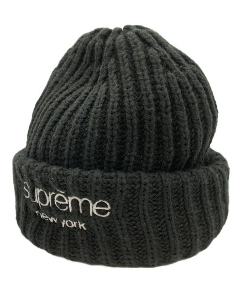 SUPREME（シュプリーム）Supreme (シュプリーム) 23AW/CLASSIC LOGO CHUNKY RIBBED BEANIE ブラックの古着・服飾アイテム