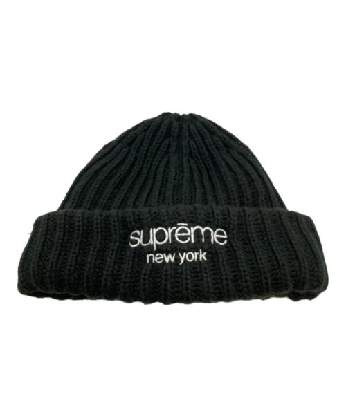 SUPREME（シュプリーム）Supreme (シュプリーム) 23AW/CLASSIC LOGO CHUNKY RIBBED BEANIE ブラックの古着・服飾アイテム