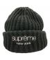 Supreme (シュプリーム) 23AW/CLASSIC LOGO CHUNKY RIBBED BEANIE ブラック：7000円