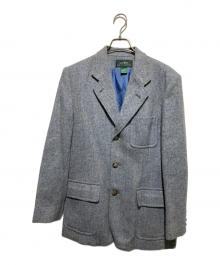 LAUREN RALPH LAUREN（ローレンラルフローレン）の古着「90s エルボーパッチ3Bツイートジャケット」｜ブルー
