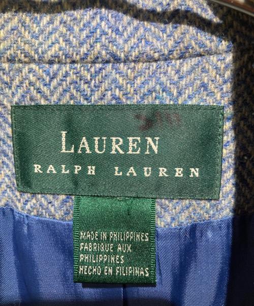 LAUREN RALPH LAUREN（ローレンラルフローレン）LAUREN RALPH LAUREN (ローレンラルフローレン) 90s エルボーパッチ3Bツイートジャケット ブルー サイズ:不明の古着・服飾アイテム