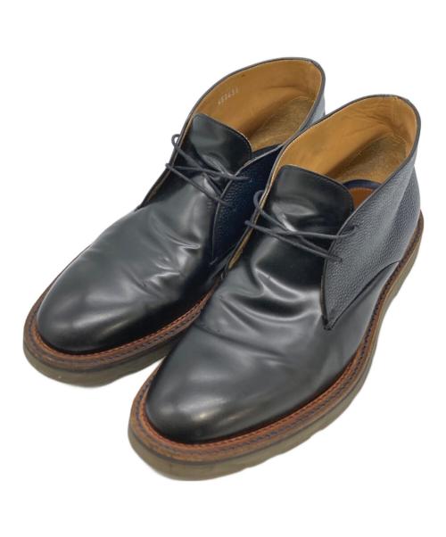 PAUL SMITH（ポールスミス）PAUL SMITH (ポールスミス) Leather Hunter Boots/切替チャッカブーツ ブラック サイズ:43の古着・服飾アイテム