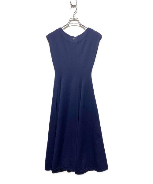 JENNE（ジェンヌ）JENNE (ジェンヌ) ノースリーブニットワンピース ネイビー サイズ:Mの古着・服飾アイテム