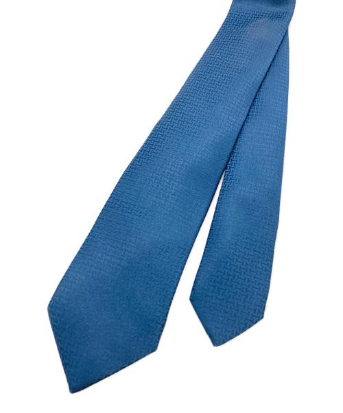 HERMES（エルメス）HERMES (エルメス) Hロゴ総柄ネクタイ ネイビー サイズ:FREEの古着・服飾アイテム