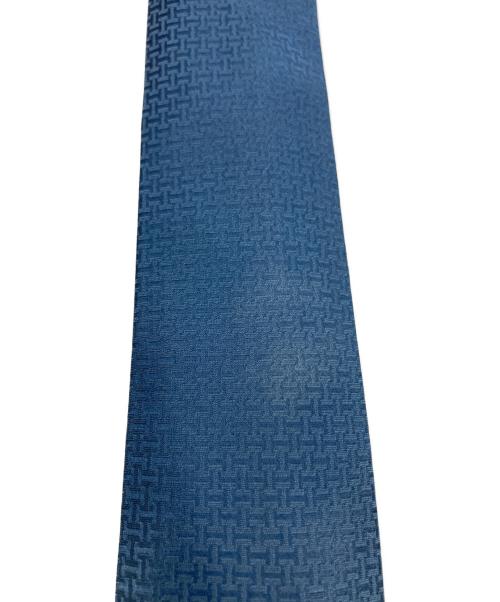 HERMES（エルメス）HERMES (エルメス) Hロゴ総柄ネクタイ ネイビー サイズ:FREEの古着・服飾アイテム