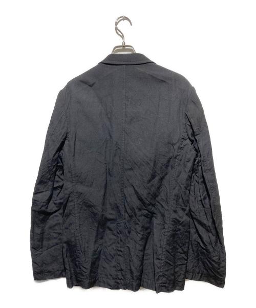 COMME des GARCONS HOMME（コムデギャルソン オム）COMME des GARCONS HOMME (コムデギャルソン オム) ウールリネン縮絨ジャケット ブラック サイズ:Mの古着・服飾アイテム