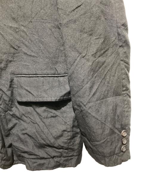COMME des GARCONS HOMME（コムデギャルソン オム）COMME des GARCONS HOMME (コムデギャルソン オム) ウールリネン縮絨ジャケット ブラック サイズ:Mの古着・服飾アイテム