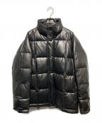 A.A.R yohji yamamotoアール ヨウジヤマモト）の古着「ラムレザーダウンジャケット」｜ブラック