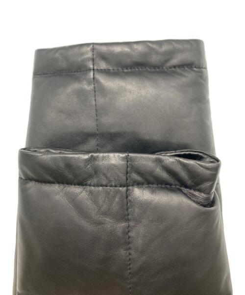 A.A.R yohji yamamoto（アール ヨウジヤマモト）A.A.R yohji yamamoto (アール ヨウジヤマモト) ラムレザーダウンジャケット ブラック サイズ:L 未使用品の古着・服飾アイテム